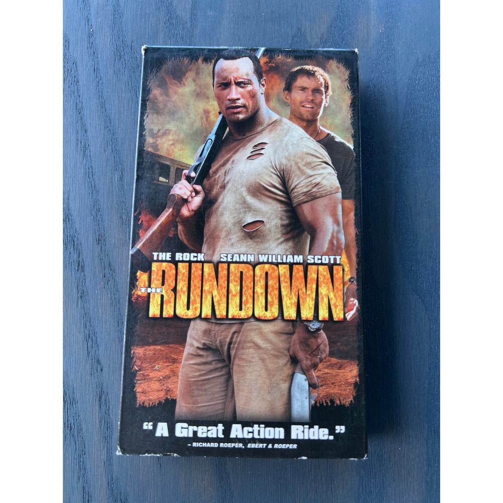 The Rundown The Rock Action Movie Vintage 2004 VHS Tape Pre-Loved